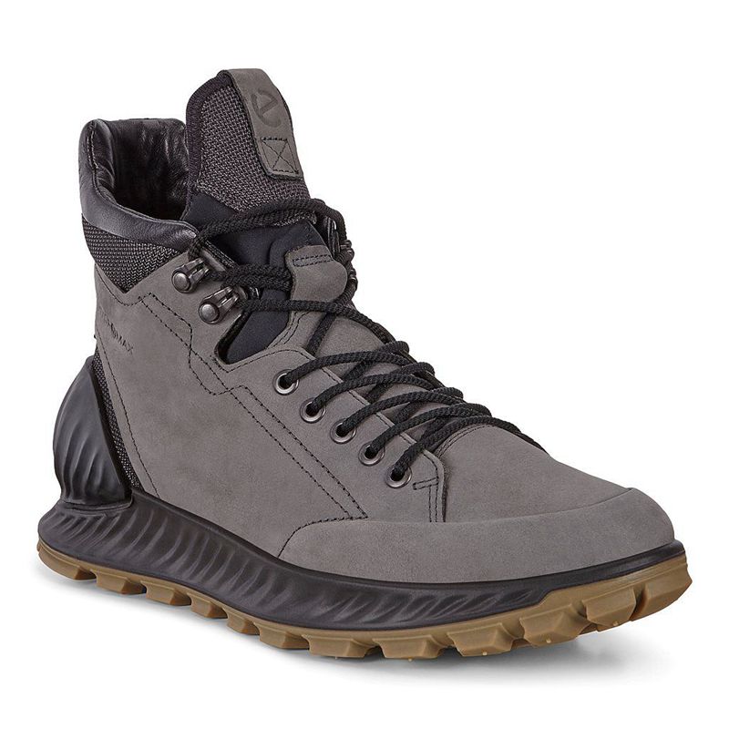 Men Boots Ecco Exostrike M - Sneaker Boots Grey - India WKAUJV569